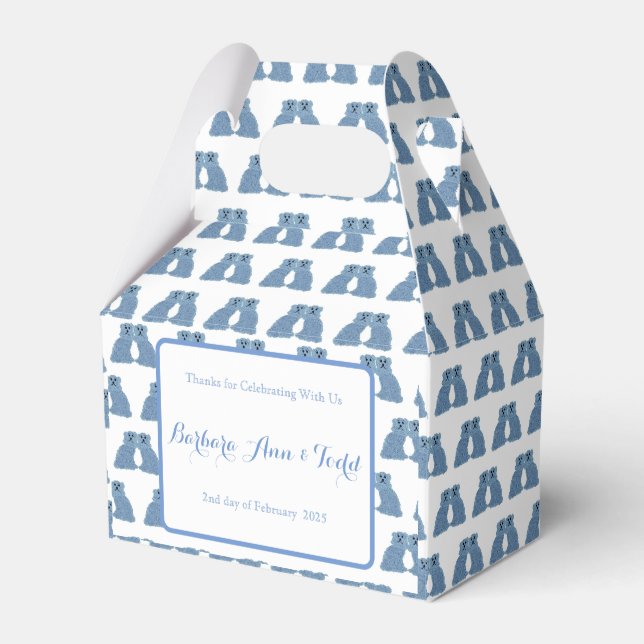 Blue Staffordshire Dogs Ginger Jars Jar Wedding Fa Favor Box (Front Side)