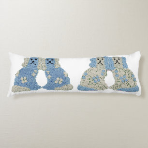 Blue Staffordshire Dogs Ginger Jars  Lumbar Body Pillow