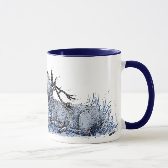 Blue Stag Mug (Right)