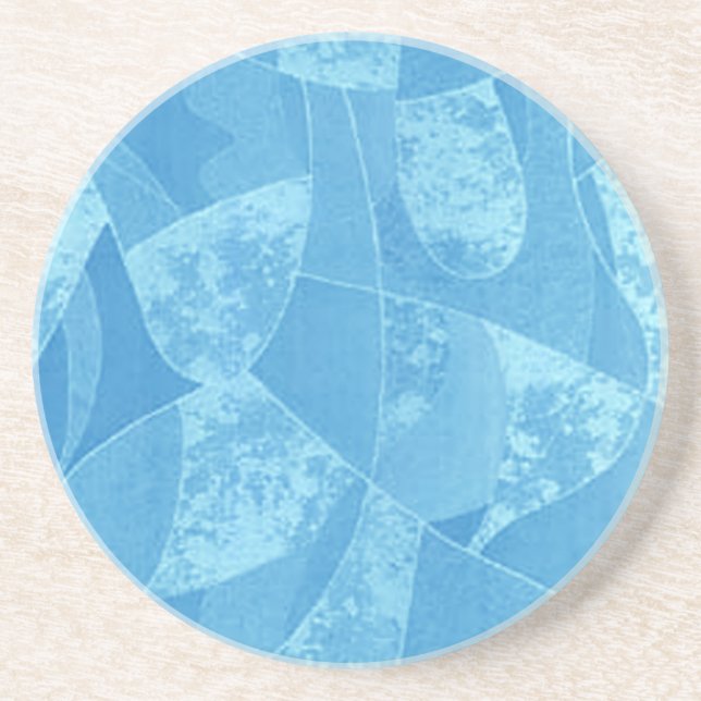 Blue Stain Glass Coaster (Front)