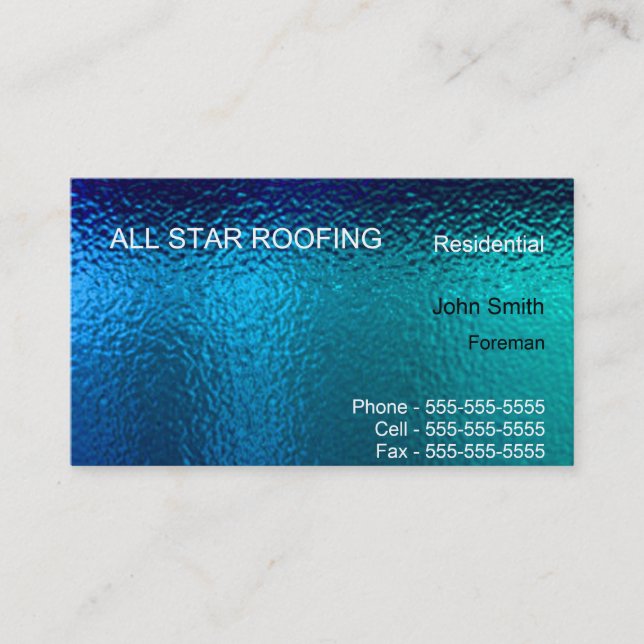 Blue Stained Glass Business Card Template Generic (Front)