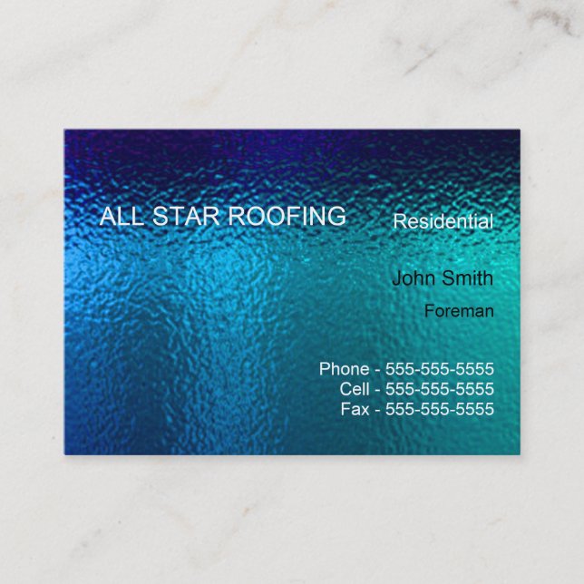 Blue Stained Glass Business Card Template Generic (Front)