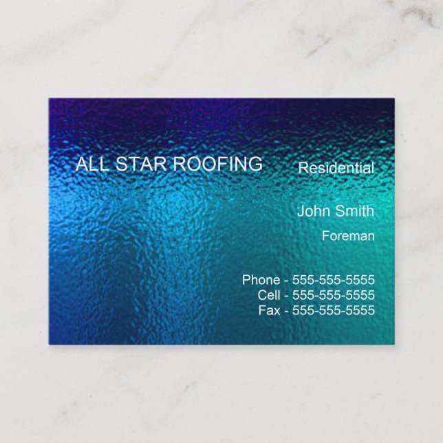 Blue Stained Glass Business Card Template Generic (Front)