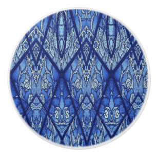 Blue Stained Glass Drawer Pull