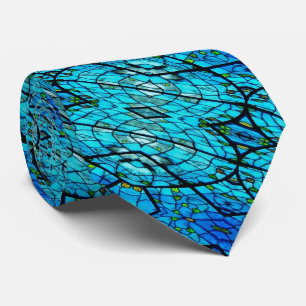 Blue Stained Glass Tie
