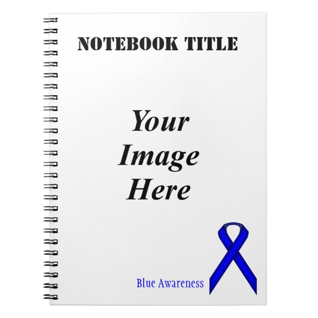 Blue Standard Ribbon by Kenneth Yoncich Notebook (Front)