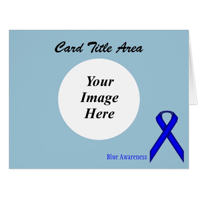 Blue Standard Ribbon Template by Kenneth Yoncich (Front Horizontal)