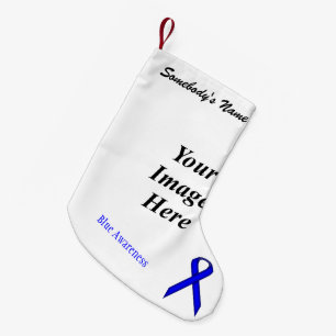 Blue Standard Ribbon Template by Kenneth Yoncich Small Christmas Stocking