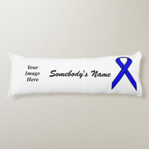 Blue Standard Ribbon Tmpl by Kenneth Yoncich Body Pillow