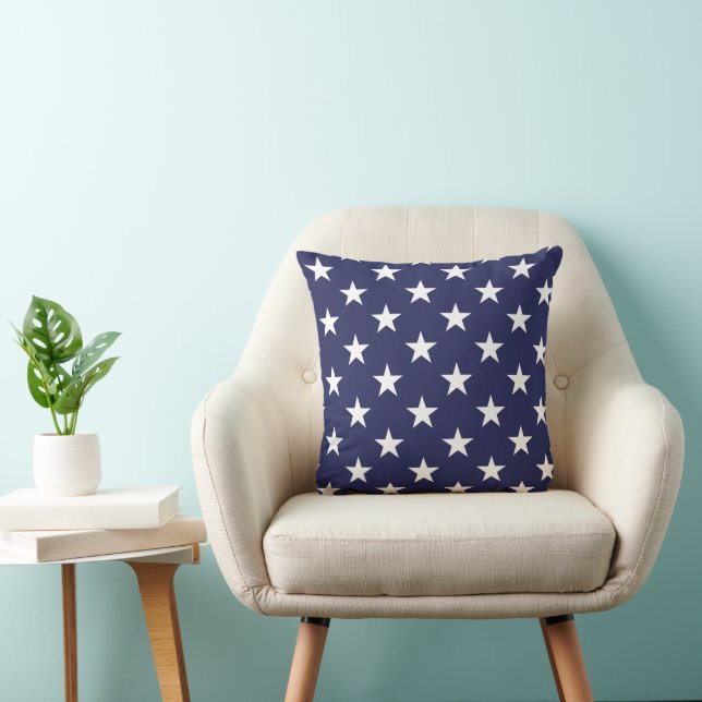 Blue Star 16x16 Throw Pillow (Chair)
