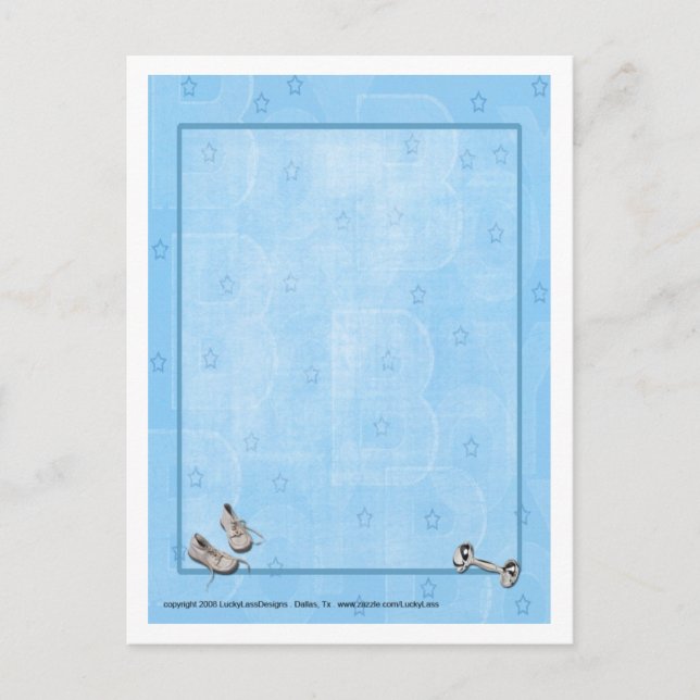 Blue Star Baby Postcard (Front)