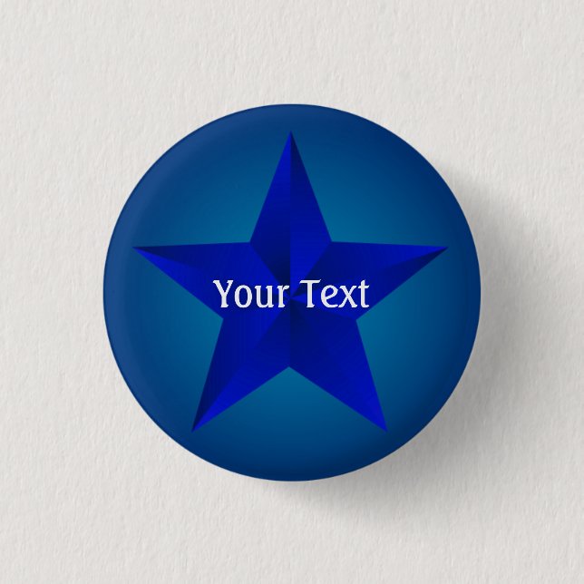 Blue Star Custom 1 1/4" Button (Front)