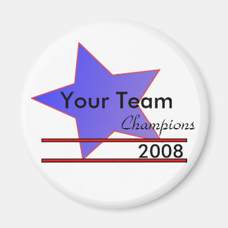 Blue Star Custom Team Champions Fridge Magnet