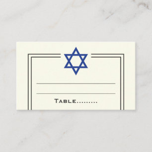 Blue Star de David Bar Mitzvah carte de place