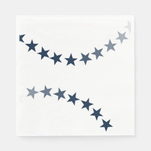 Blue Star Fourth of July Paper Napkins