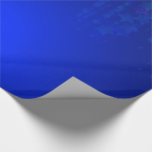 Blue Star Gift Christmas Holiday Wrapping Paper