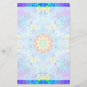Blue Star Hippy Mandala Patterned Stationery