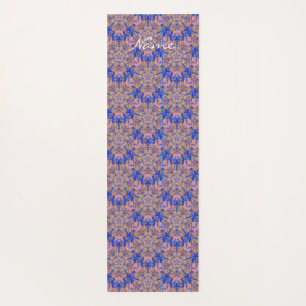 Blue Star Leaves Pattern Thunder_Cove Yoga Mat