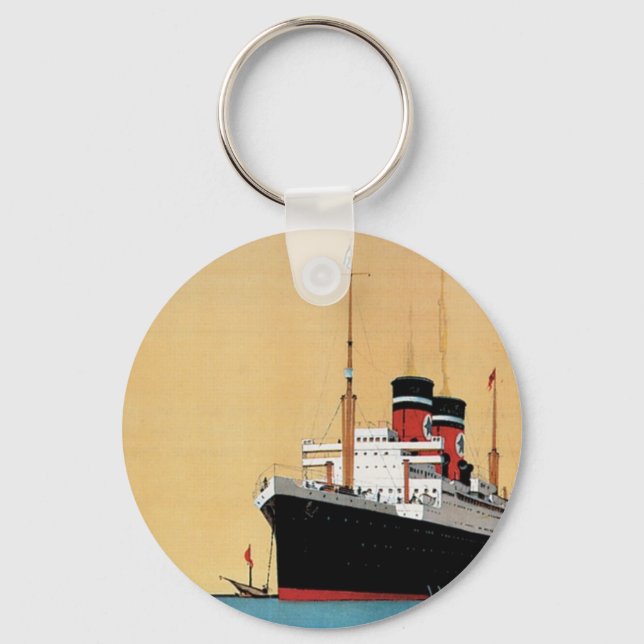 Blue Star Liner Keychain (Front)
