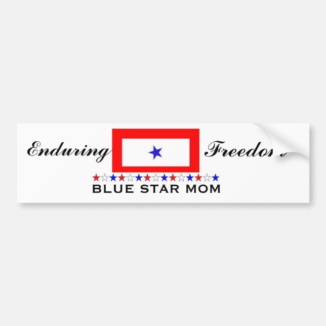 Blue Star Mom Bumper Sticker (Front)