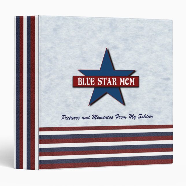 Blue Star Mom Customized Memory Book Binder (Front/Spine)