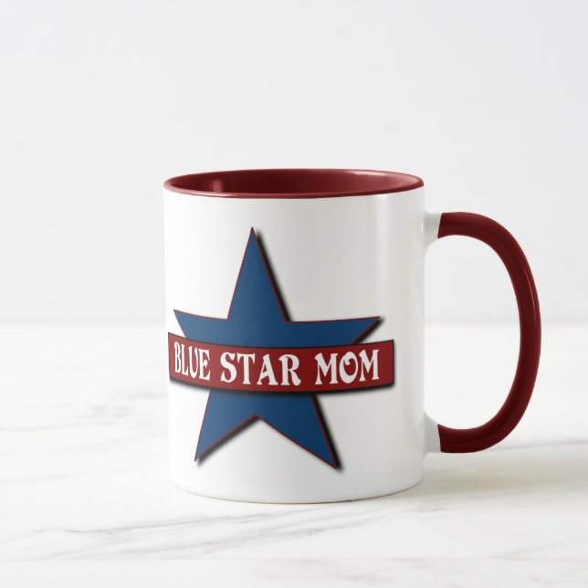 Blue Star Mom Military Family Mug (Right)