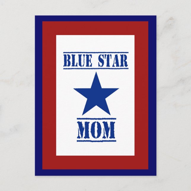 Blue Star Mom Military Postcard (Front)