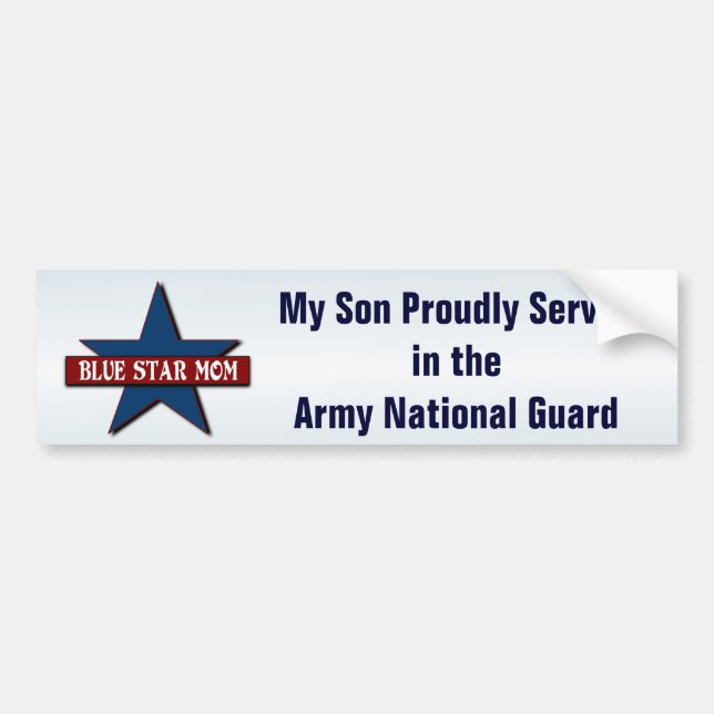 Blue Star Mom   Son in Army National Guard Bumper Sticker (Front)