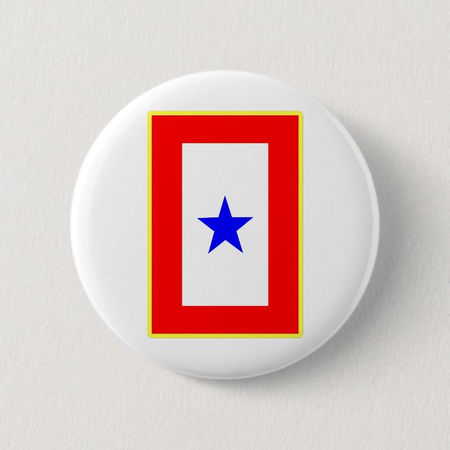 Blue Star Mother 2 Inch Round Button (Front)