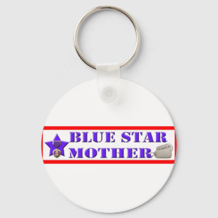 Blue Star Mother Keychain