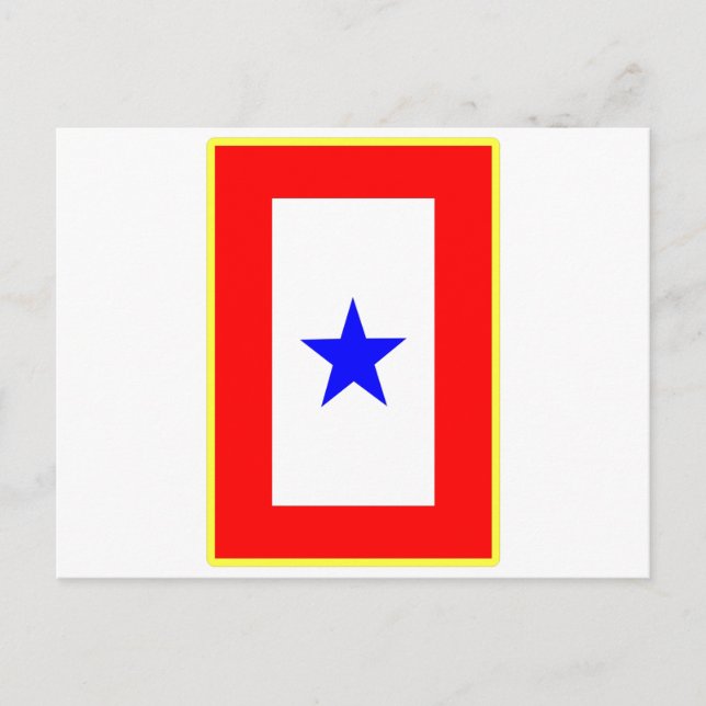 Blue Star Mother Postcard (Front)