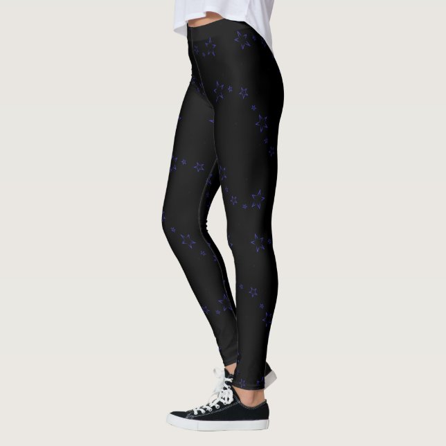 Blue Star Night Leggings (Left)