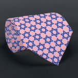 Blue Star Of David Pink Tie<br><div class="desc">Judaica Collection</div>