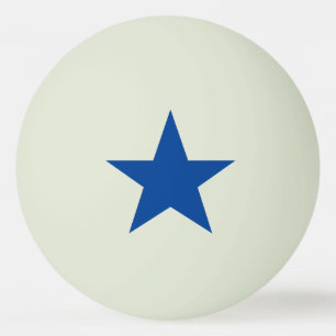 Blue Star on a Glow-in-the-Dark Ping Pong Ball