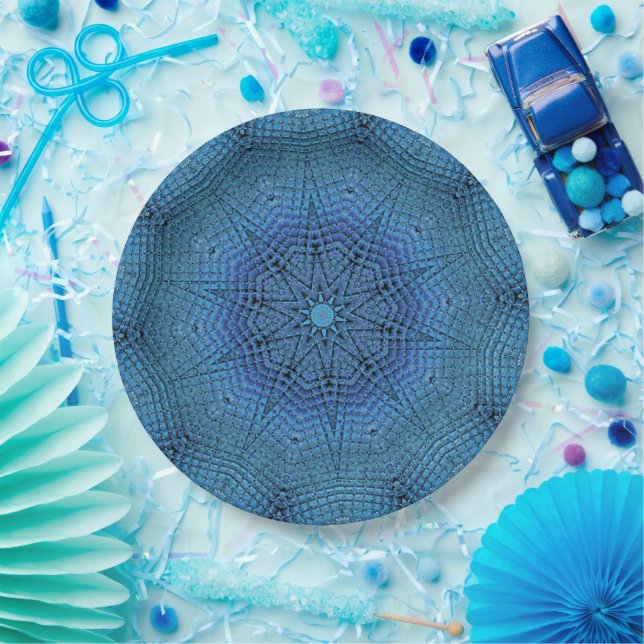 Blue Star Paper Plate (Party)