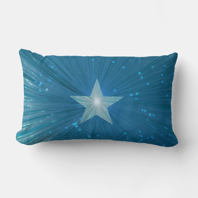 Blue Star printed throw pillow (Front)