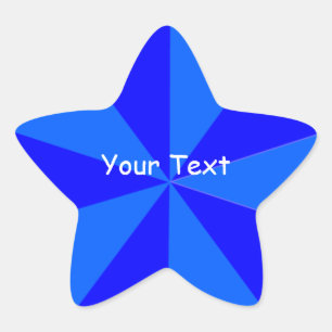 Blue Star Shape Sticker