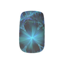 Blue Star shine Minx Nails