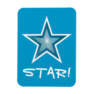 Blue Star 'STAR!' flexible magnet blue
