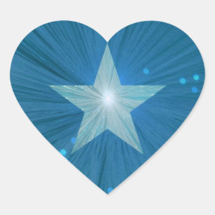 Blue Star sticker star heart