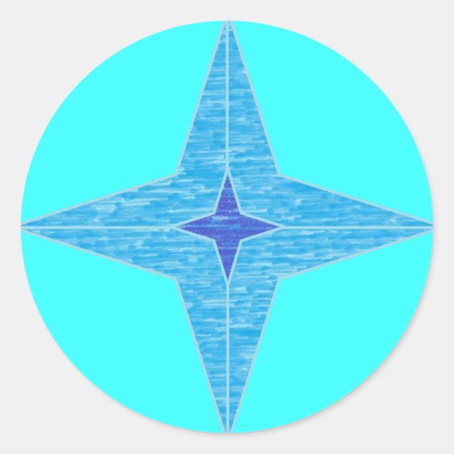 Blue Star Stickers (Front)