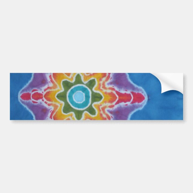 Blue Star Tie Dye Bumper Sticker (Front)