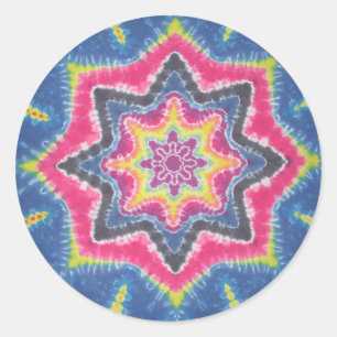 Blue Star Tie Dye Sticker