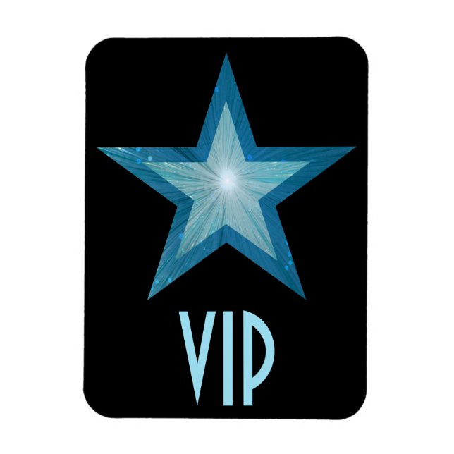 Blue Star 'VIP' flexible magnet black (Vertical)
