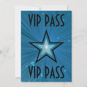 Blue Star 'VIP PASS' invitation black