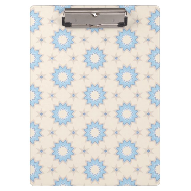 Blue Starburst Geometry Clipboard (Front)