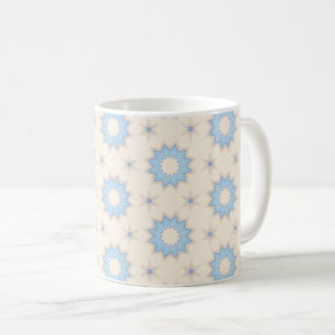 Blue Starburst Geometry Coffee Mug