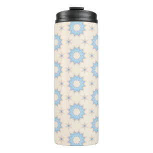 Blue Starburst Geometry Thermal Tumbler