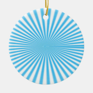 blue starbust cool design ceramic ornament