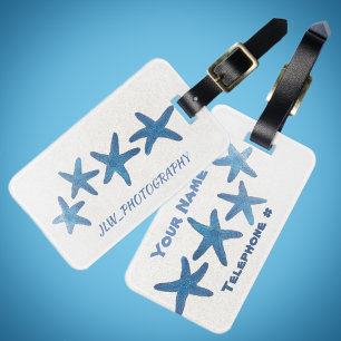 Blue Starfish Customizable Luggage Tag
